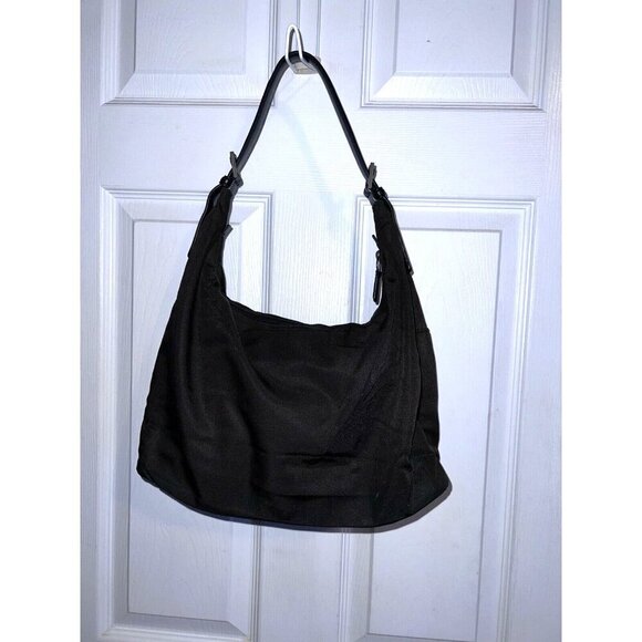 COACH Neoprene Nylon Dark Green Leather Handle Satchel Handbag - Picture 11 of 16